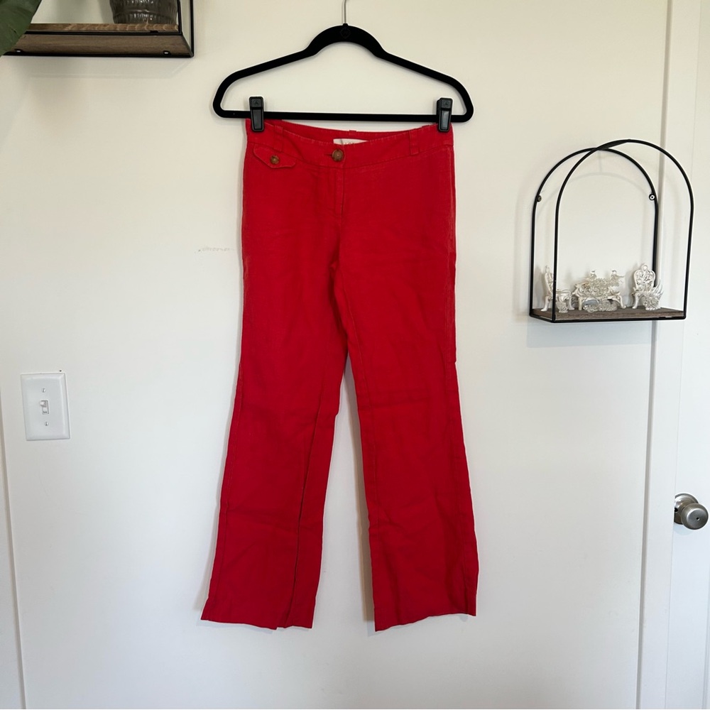 LOFT Red Women's Trousers